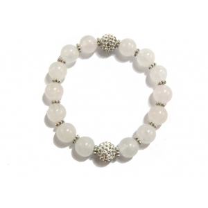 Rose Quartz and Shamballa Bead Bracelet Rose Quartz and Shamballa Bead Bracelet